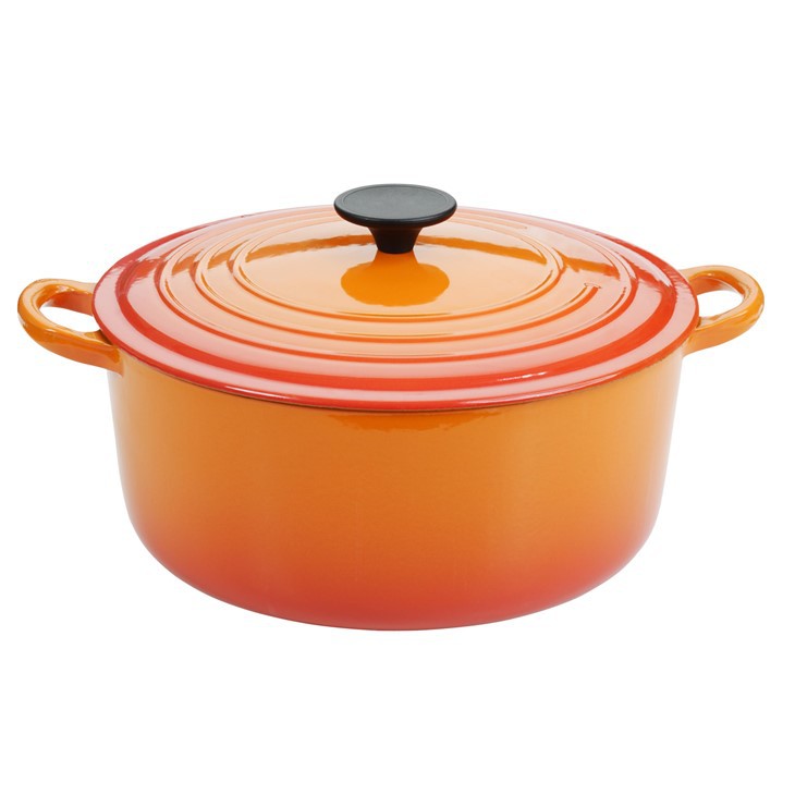 Enameled Cast Iron Dutch Oven Pot with Lid, Heavy-Duty Casserole Dish